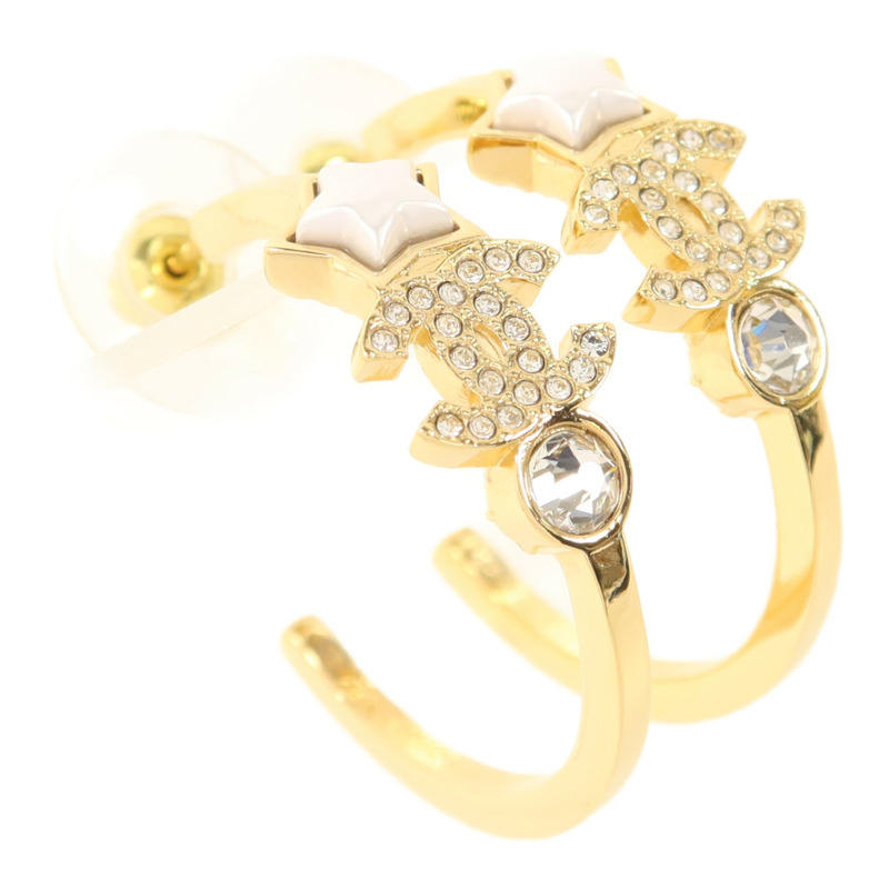 CHANEL 金屬/水晶Pierced Earring耳環-2