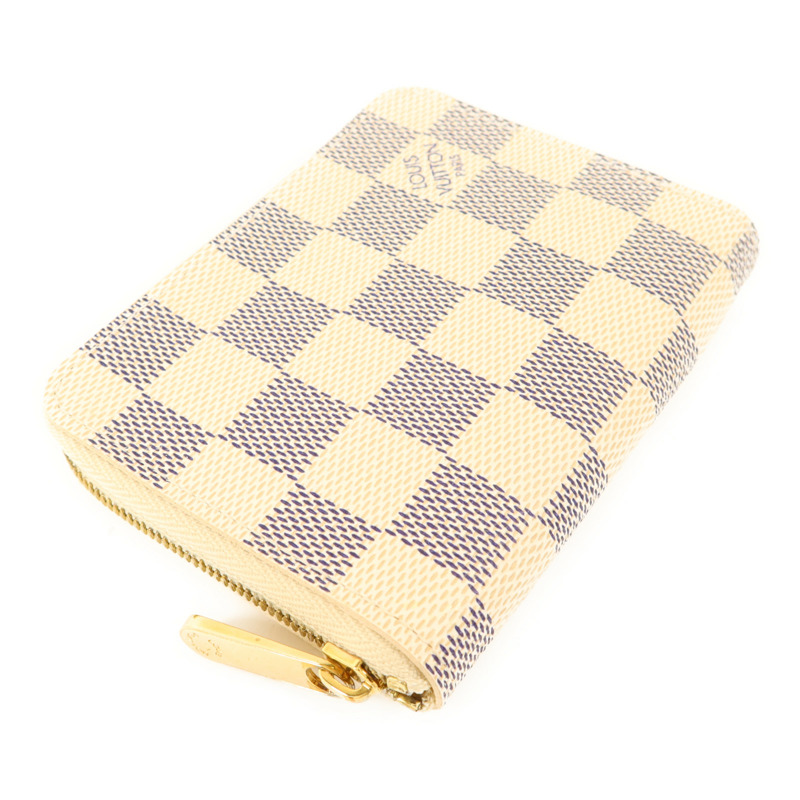 LOUIS VUITTON Damier Azur Coin Purse金扣零錢包-2