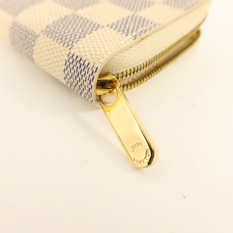 LOUIS VUITTON Damier Azur Coin Purse金扣零錢包-7