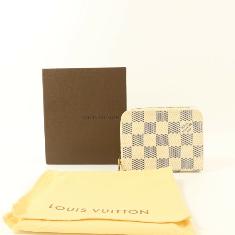 LOUIS VUITTON Damier Azur Coin Purse金扣零錢包-8