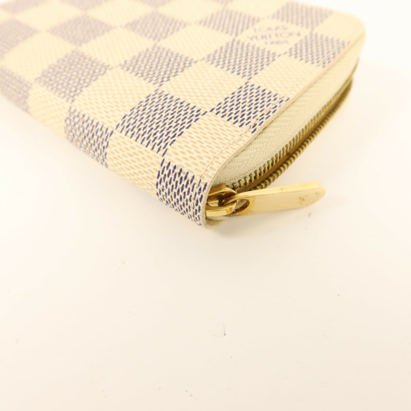LOUIS VUITTON Damier Azur Coin Purse金扣零錢包-9