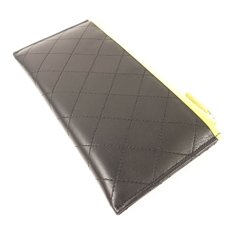 CHANEL 牛皮皮革Long Wallet銀扣長錢包-3