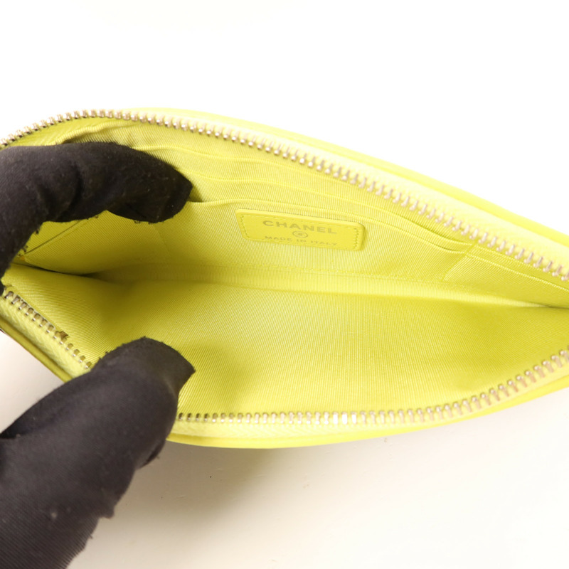 CHANEL 牛皮皮革Long Wallet銀扣長錢包-4