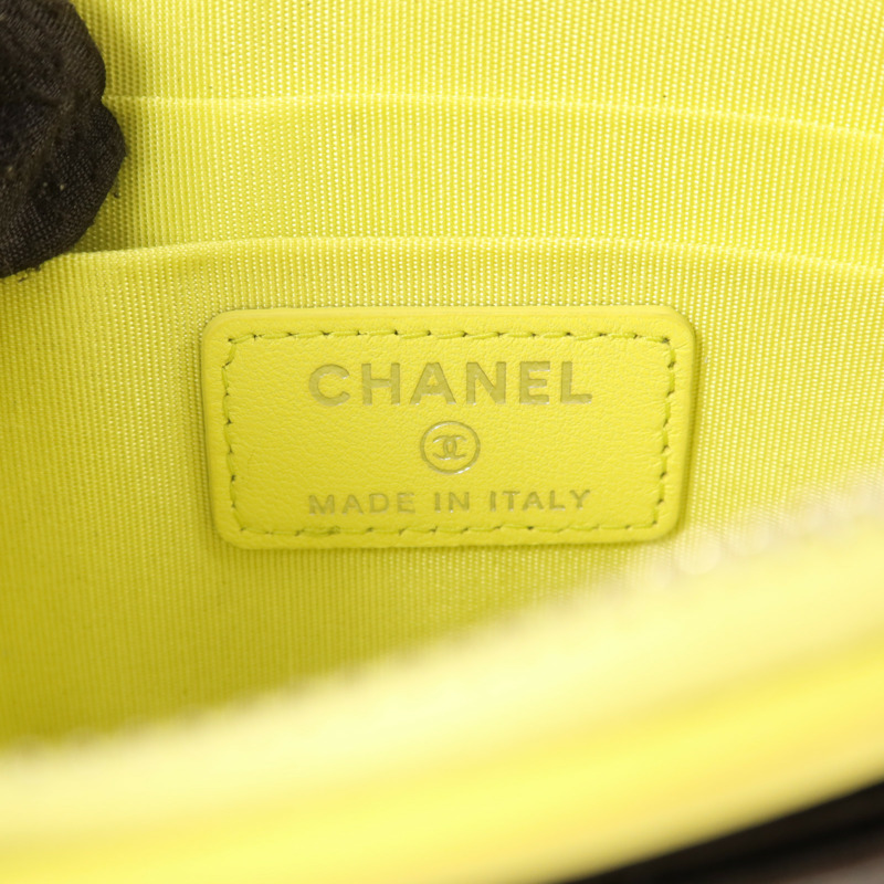 CHANEL 牛皮皮革Long Wallet銀扣長錢包-5