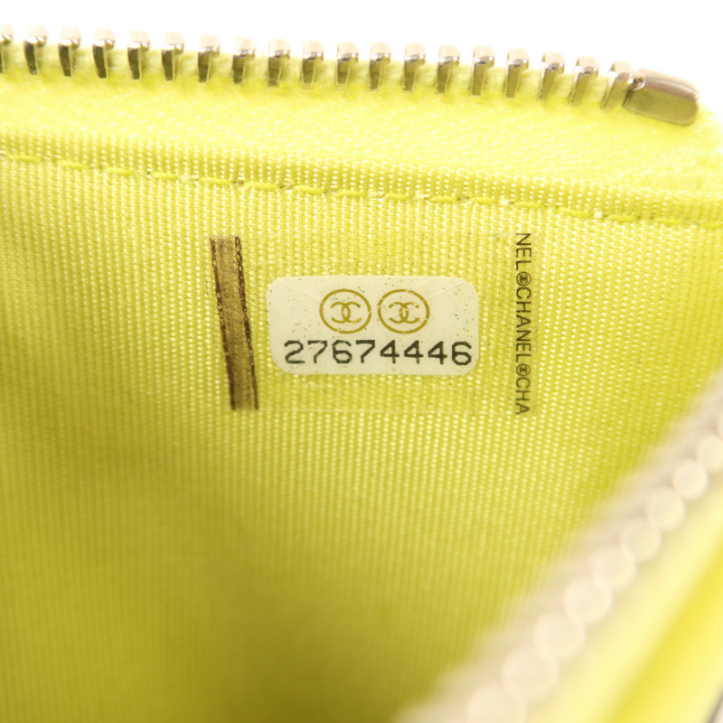 CHANEL 牛皮皮革Long Wallet銀扣長錢包-6