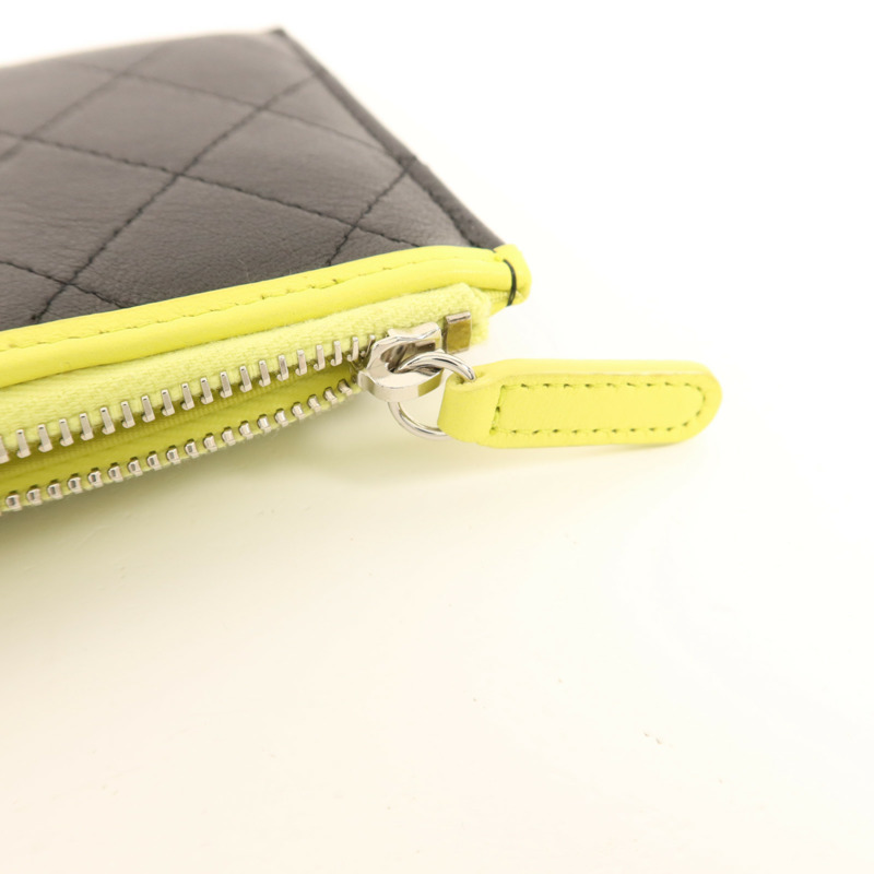 CHANEL 牛皮皮革Long Wallet銀扣長錢包-10