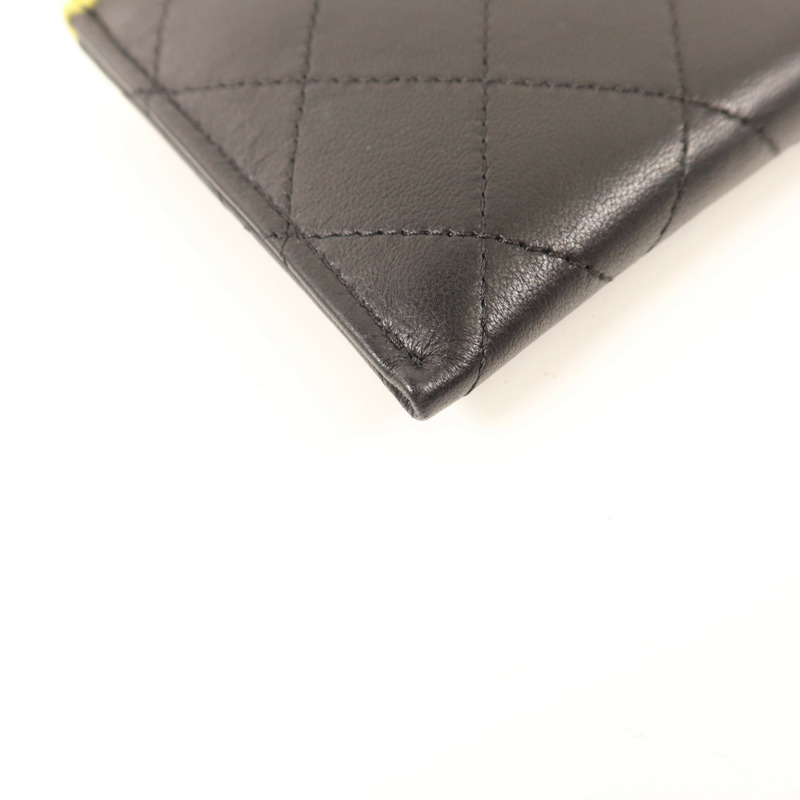 CHANEL 牛皮皮革Long Wallet銀扣長錢包-14