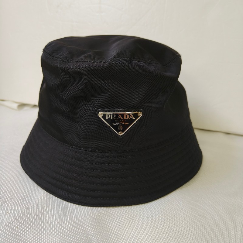 🫅女神購物節狂降（原$14800）‼️只到3/15⏰【9成新】㊣✨PRADA✨普拉達 黑色 輕量 帆布 男女同款 漁夫帽 桶帽/二手精品/保證正品🌳二手樹屋🌳-1