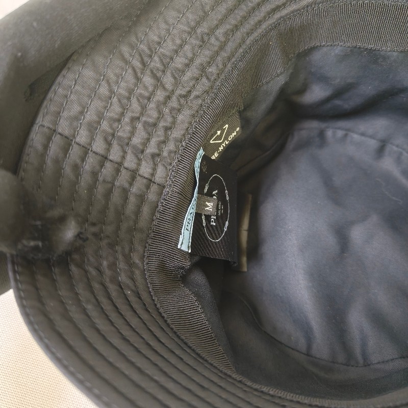 🫅女神購物節狂降（原$14800）‼️只到3/15⏰【9成新】㊣✨PRADA✨普拉達 黑色 輕量 帆布 男女同款 漁夫帽 桶帽/二手精品/保證正品🌳二手樹屋🌳-13