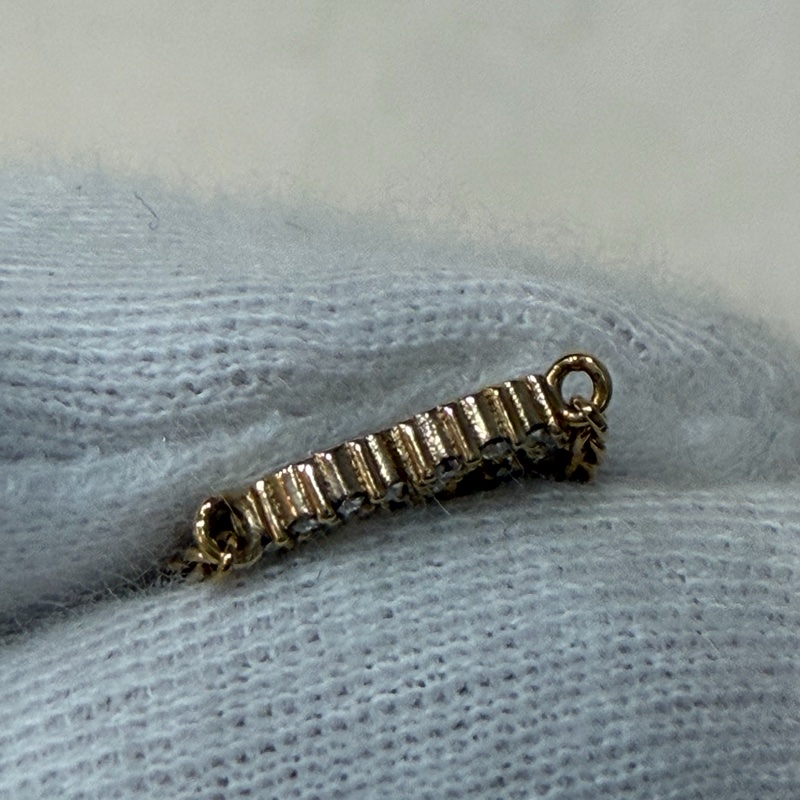 DIOR N2241 金色CD 水鑽 Petit CD 項鍊-7