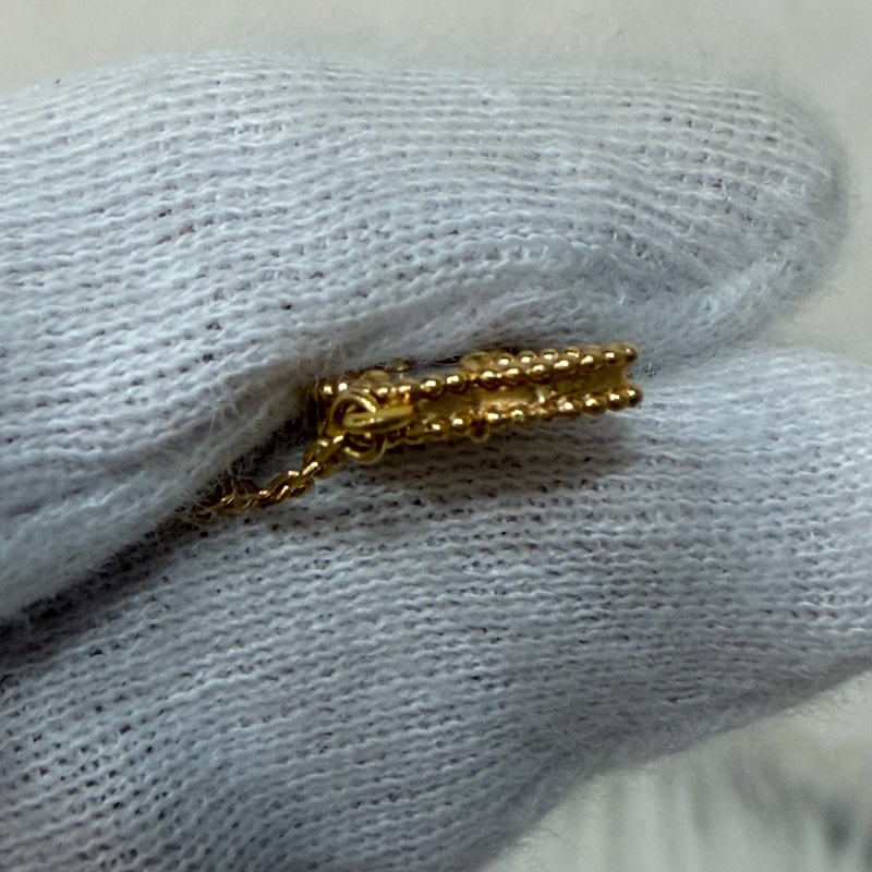 VCA  Van Cleef & Arpels梵克雅寶 18K黃金 珍珠母貝 Sweet Butterflies 手鍊-4