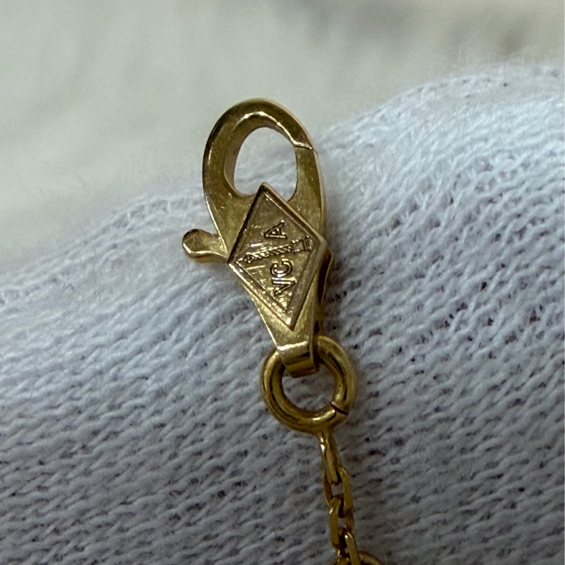 VCA  Van Cleef & Arpels梵克雅寶 18K黃金 珍珠母貝 Sweet Butterflies 手鍊-12