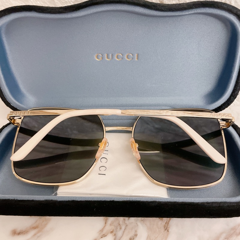 全新超甜斷貨款✨Gucci古馳極光漸變色滿版Logo飛行墨鏡（男女皆可）-6