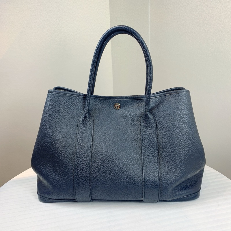 愛馬仕 Hermes Garden Party 36 黑銀花園包 大容量實用百搭 尺寸：36*26*18-0