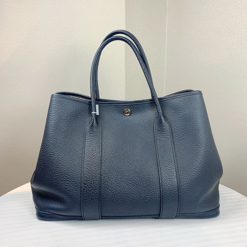 愛馬仕 Hermes Garden Party 36 黑銀花園包 大容量實用百搭 尺寸：36*26*18-1