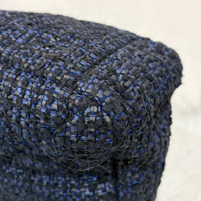 CHANEL AS1161 藍毛呢金釦 兩用 30cm 19包-9