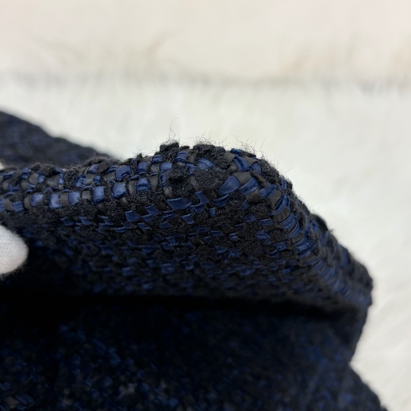 CHANEL AS1161 藍毛呢金釦 兩用 30cm 19包-10