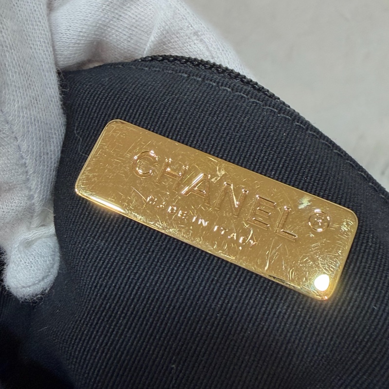 CHANEL AS1161 藍毛呢金釦 兩用 30cm 19包-23