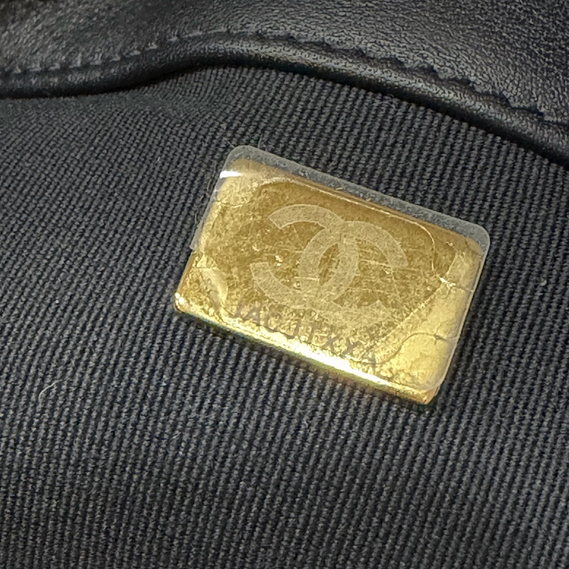 CHANEL AS1161 藍毛呢金釦 兩用 30cm 19包-25