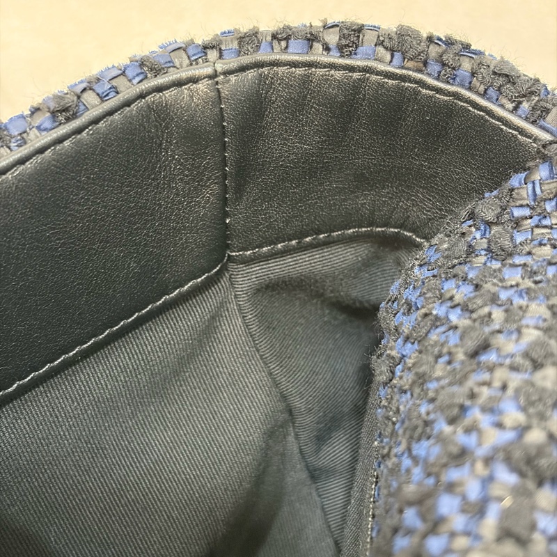 CHANEL AS1161 藍毛呢金釦 兩用 30cm 19包-31