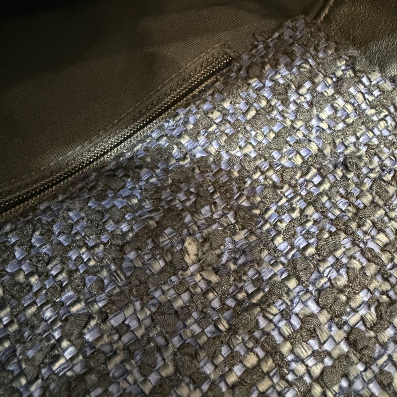 CHANEL AS1161 藍毛呢金釦 兩用 30cm 19包-33