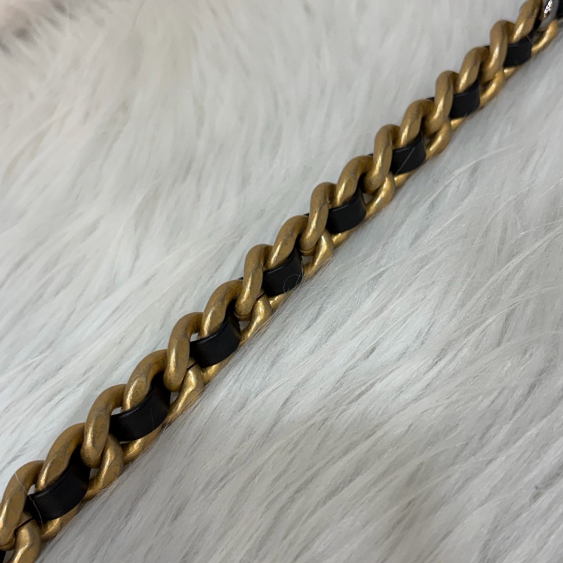 CHANEL AS1161 藍毛呢金釦 兩用 30cm 19包-37