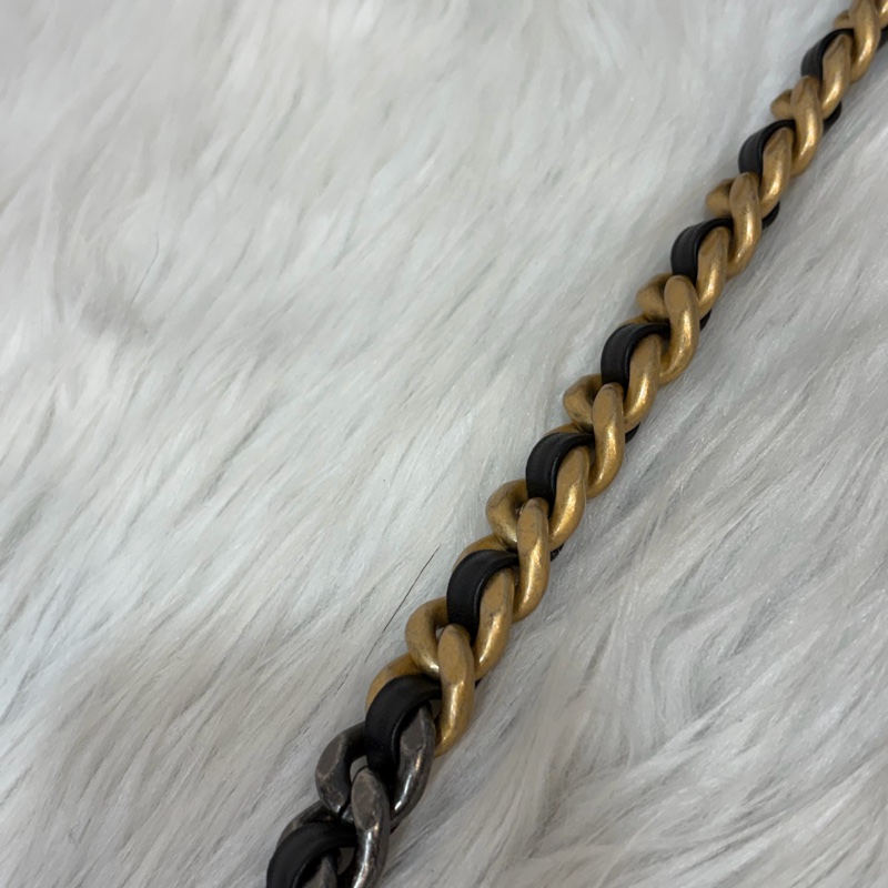 CHANEL AS1161 藍毛呢金釦 兩用 30cm 19包-38