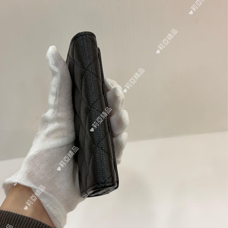 莉亞精品♡Chanel 雙C卡包 黑 二手美品-6