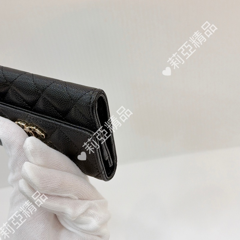 莉亞精品♡Chanel 雙C卡包 黑 二手美品-11