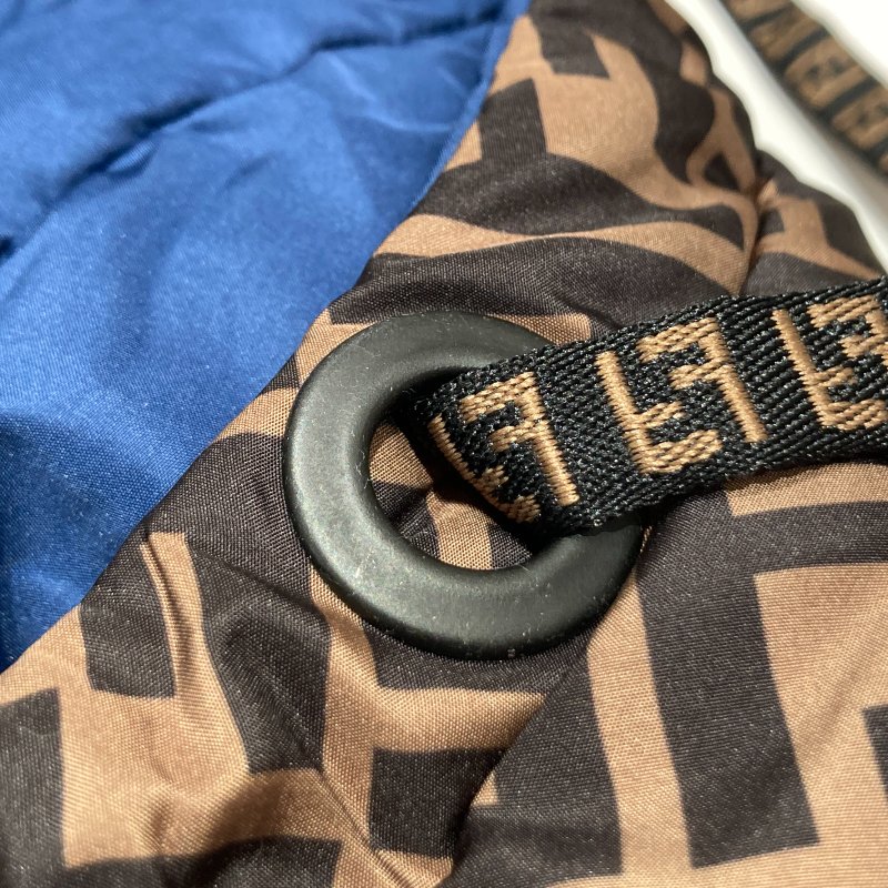 FENDI 芬迪 雙面 ZUCCA 羽絨背心 短款 棕色/藍色 FAA428 A6JB 女款-6