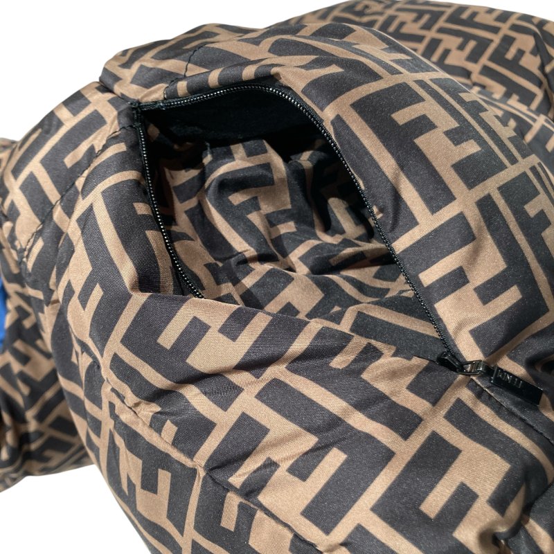 FENDI 芬迪 雙面 ZUCCA 羽絨背心 短款 棕色/藍色 FAA428 A6JB 女款-12