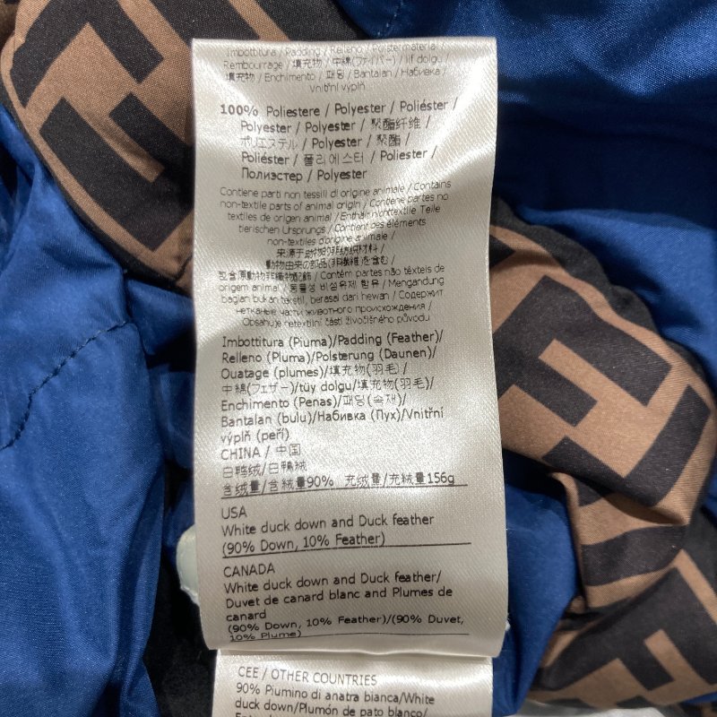 FENDI 芬迪 雙面 ZUCCA 羽絨背心 短款 棕色/藍色 FAA428 A6JB 女款-15
