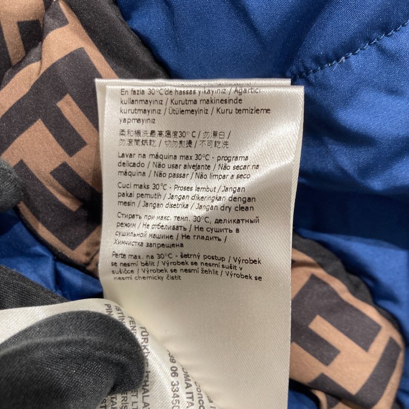 FENDI 芬迪 雙面 ZUCCA 羽絨背心 短款 棕色/藍色 FAA428 A6JB 女款-16