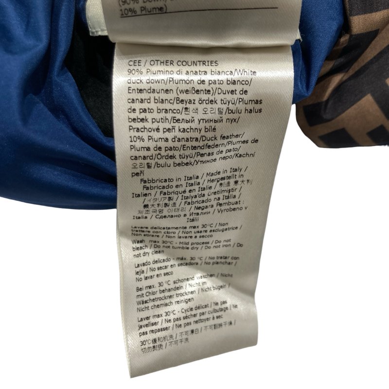 FENDI 芬迪 雙面 ZUCCA 羽絨背心 短款 棕色/藍色 FAA428 A6JB 女款-19