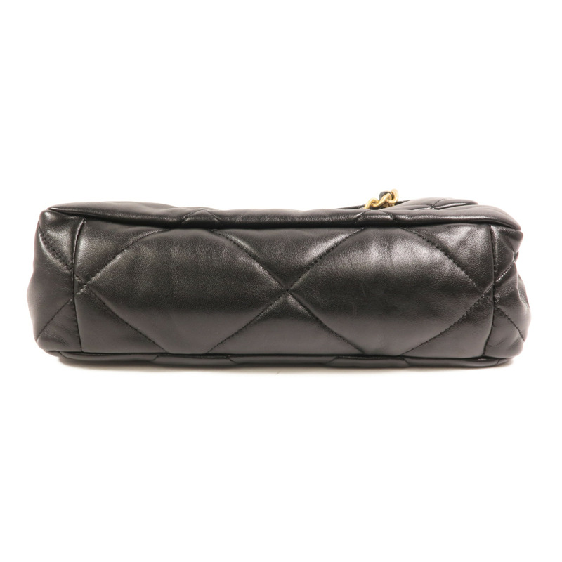 CHANEL 羊皮皮革Chanel 19 Large金扣鏈帶手挽肩背兩用袋-3