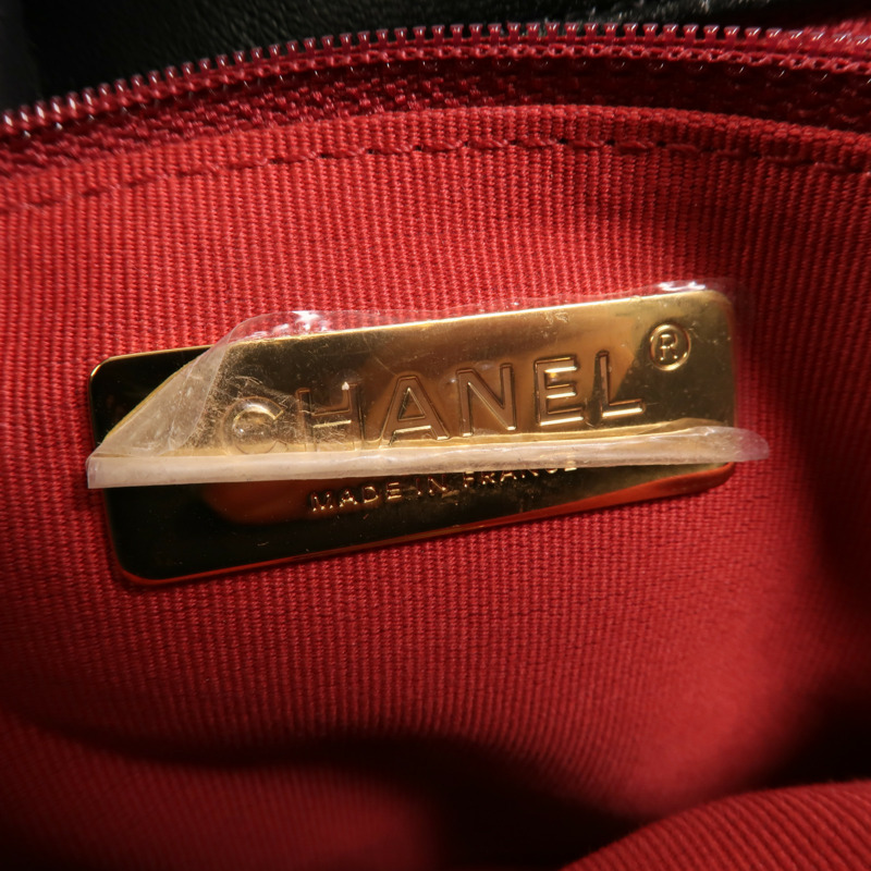 CHANEL 羊皮皮革Chanel 19 Large金扣鏈帶手挽肩背兩用袋-5