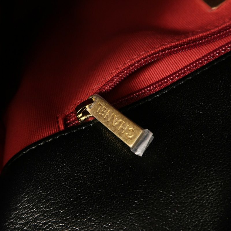 CHANEL 羊皮皮革Chanel 19 Large金扣鏈帶手挽肩背兩用袋-13