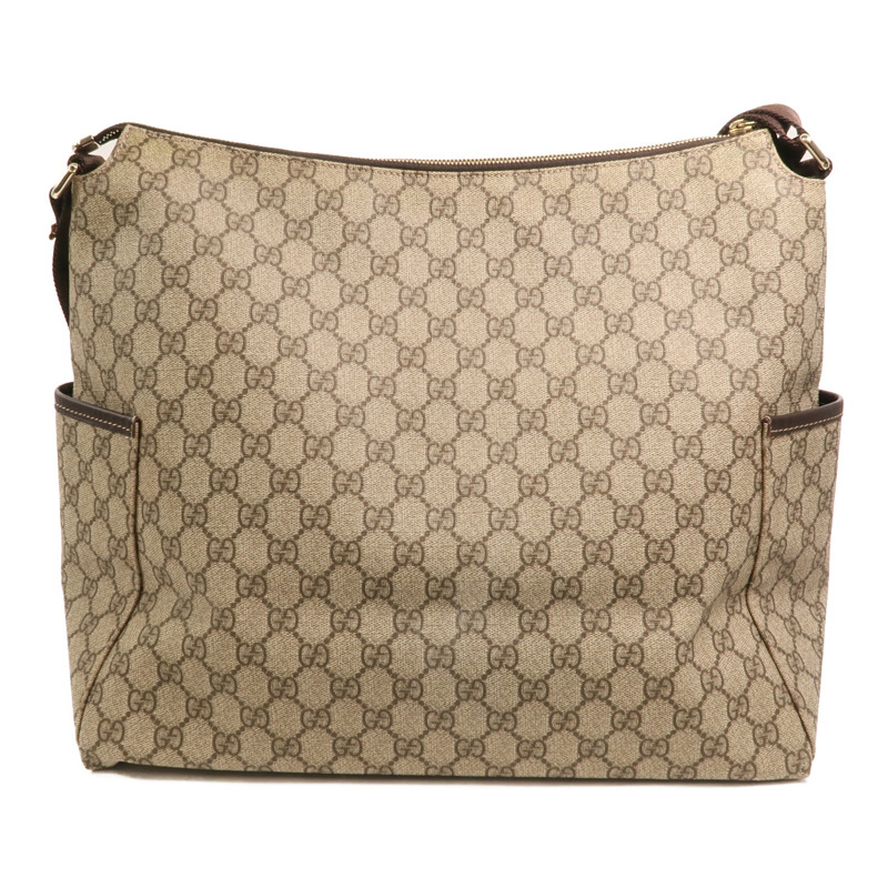 GUCCI 塗層帆布Shoulder Bag金扣肩背袋-1
