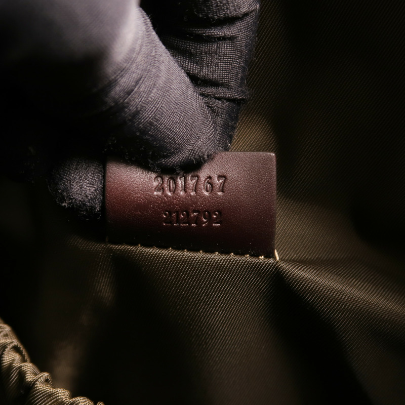 GUCCI 塗層帆布Shoulder Bag金扣肩背袋-6