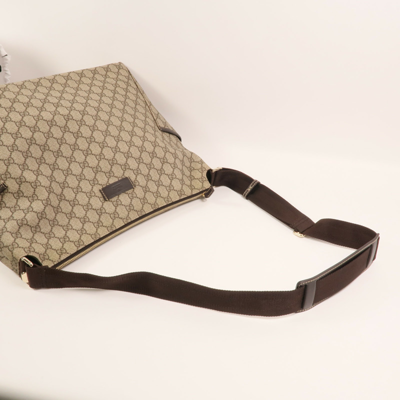 GUCCI 塗層帆布Shoulder Bag金扣肩背袋-7