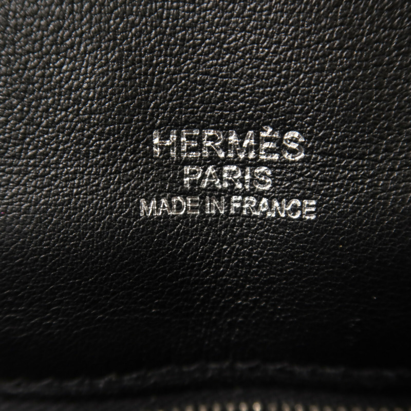 HERMES Swift皮革Mini Berline銀扣肩背袋Noir-5