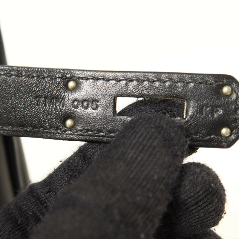 HERMES Swift皮革Mini Berline銀扣肩背袋Noir-6
