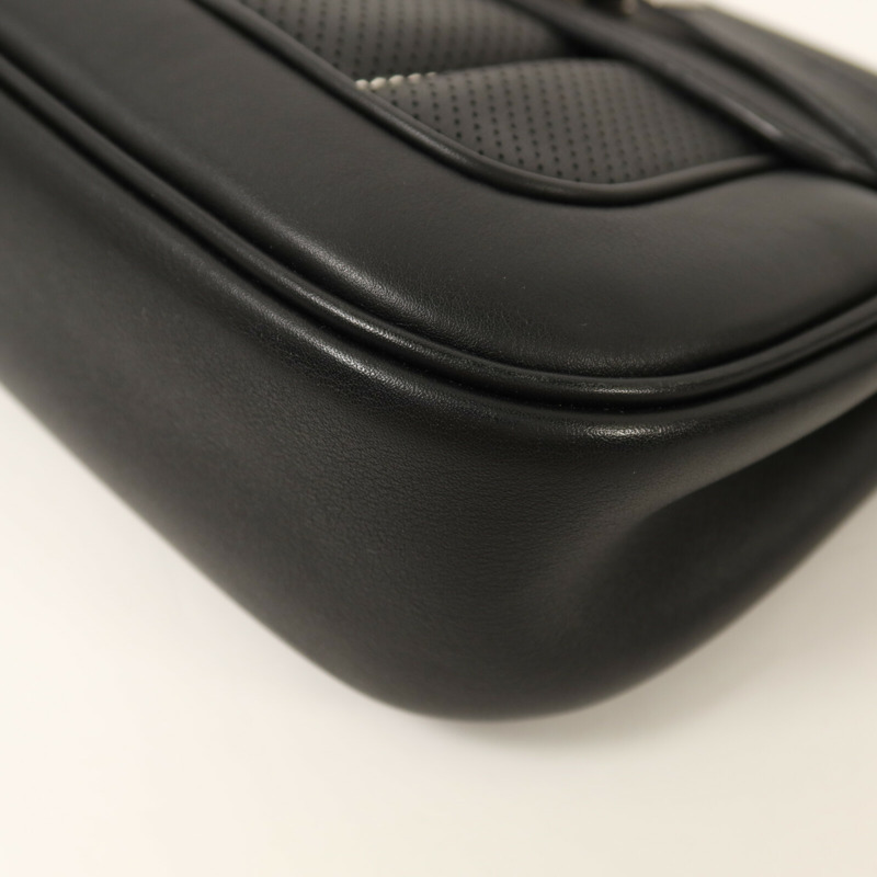 HERMES Swift皮革Mini Berline銀扣肩背袋Noir-11