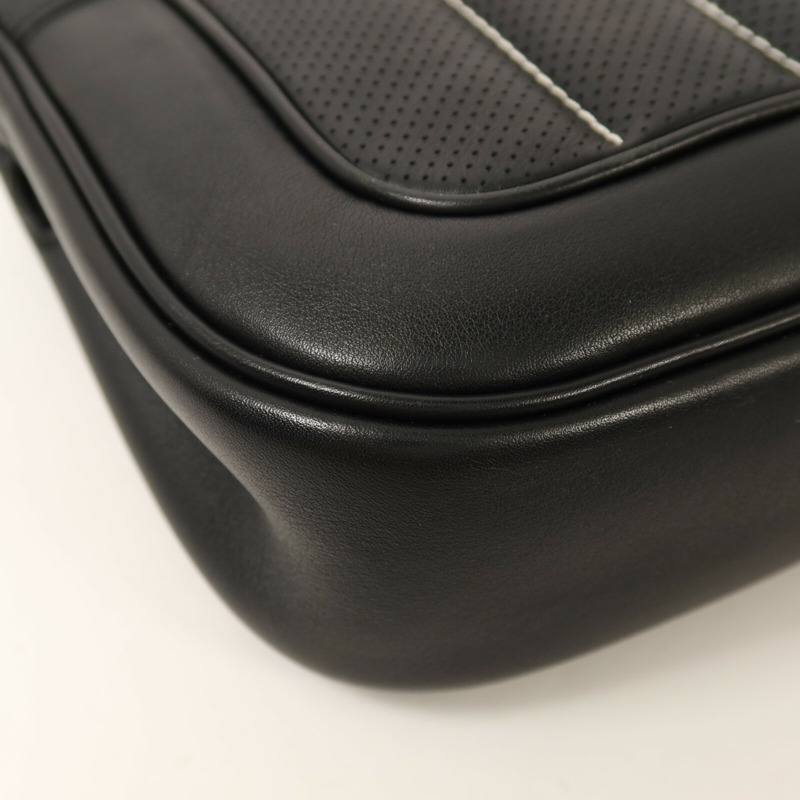 HERMES Swift皮革Mini Berline銀扣肩背袋Noir-12