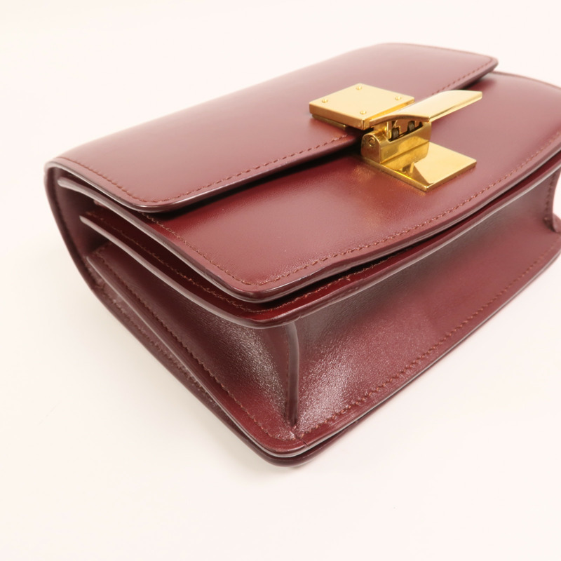 CELINE 牛皮皮革Classic Box Small金扣肩背袋-9