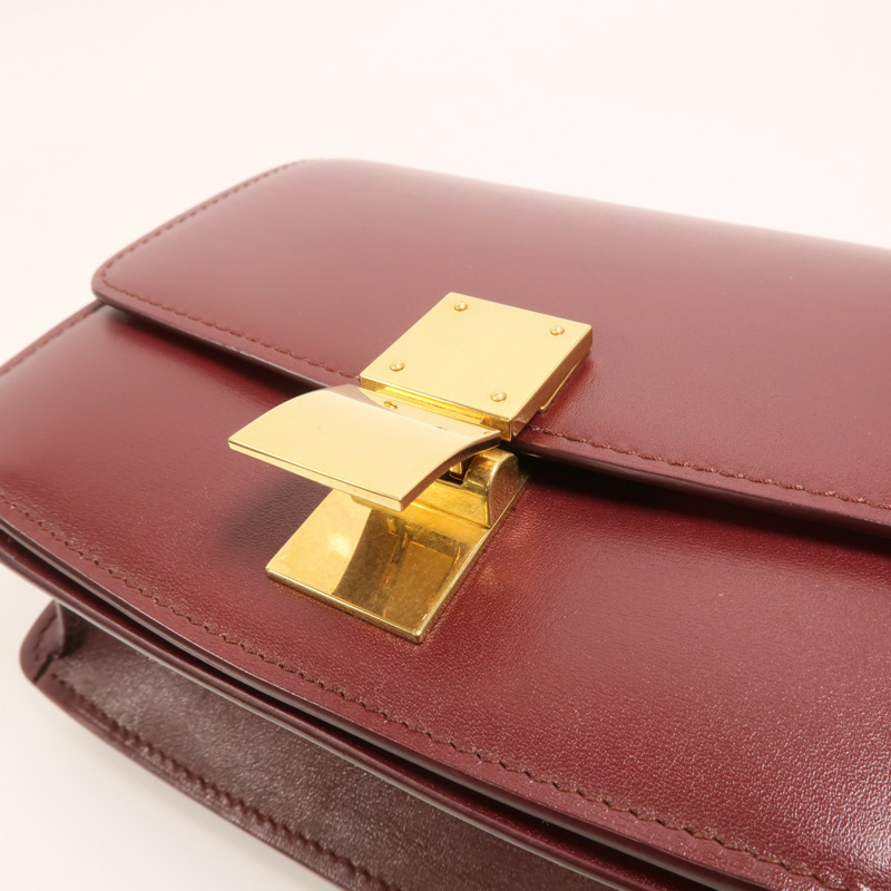 CELINE 牛皮皮革Classic Box Small金扣肩背袋-13