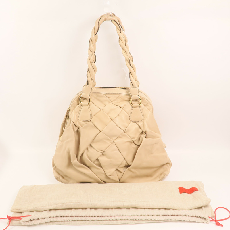 Valentino 羊皮皮革Shoulder Bag金扣肩背袋-8