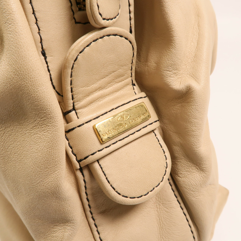 Valentino 羊皮皮革Shoulder Bag金扣肩背袋-13