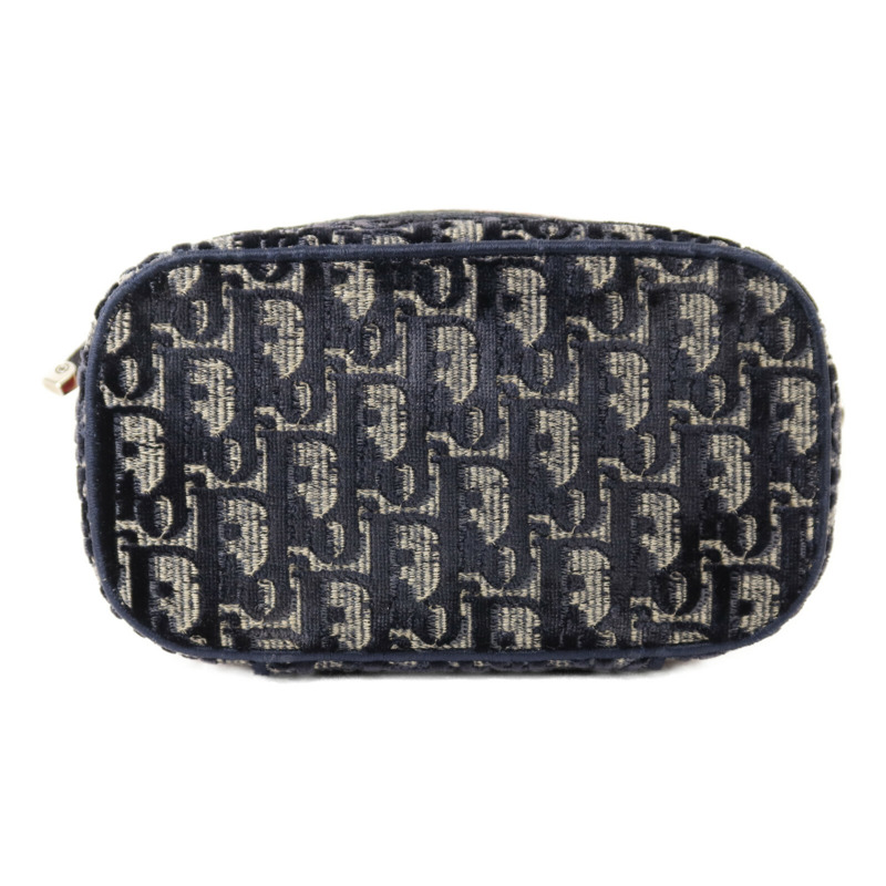 Dior 絨布Vanity Case銀扣手挽肩背兩用袋-3