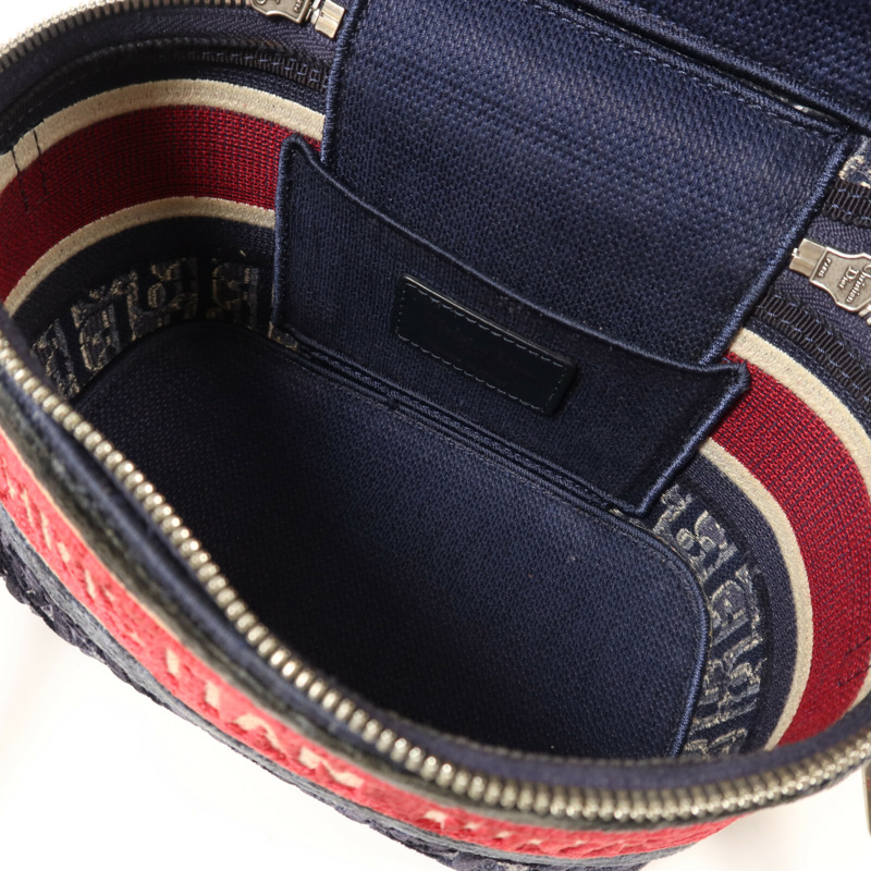 Dior 絨布Vanity Case銀扣手挽肩背兩用袋-4